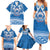 Toa Samoa Rugby Custom Family Matching Summer Maxi Dress and Hawaiian Shirt Uso aso uma Samoan Pattern Blue - Polynesian Pride
