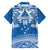 Toa Samoa Rugby Custom Family Matching Summer Maxi Dress and Hawaiian Shirt Uso aso uma Samoan Pattern Blue - Polynesian Pride