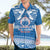 Toa Samoa Rugby Custom Hawaiian Shirt Uso aso uma Samoan Pattern Blue - Polynesian Pride