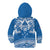 Toa Samoa Rugby Custom Kid Hoodie Uso aso uma Samoan Pattern Blue - Polynesian Pride