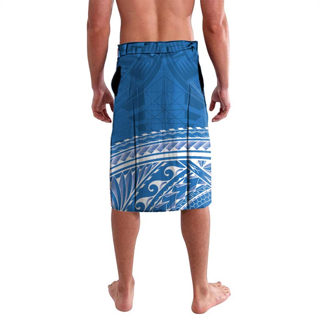 Toa Samoa Rugby Custom Lavalava Uso aso uma Samoan Pattern Blue - Polynesian Pride