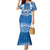 Toa Samoa Rugby Custom Mermaid Dress Uso aso uma Samoan Pattern Blue - Polynesian Pride