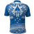 Toa Samoa Rugby Custom Polo Shirt Uso aso uma Samoan Pattern Blue - Polynesian Pride