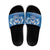 Toa Samoa Rugby Custom Slide Sandals Uso aso uma Samoan Pattern Blue - Polynesian Pride