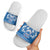 Toa Samoa Rugby Custom Slide Sandals Uso aso uma Samoan Pattern Blue - Polynesian Pride