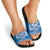 Toa Samoa Rugby Custom Slide Sandals Uso aso uma Samoan Pattern Blue - Polynesian Pride