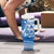 Toa Samoa Rugby Custom Tumbler With Handle Uso aso uma Samoan Pattern Blue - Polynesian Pride