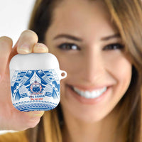 Toa Samoa Rugby Custom AirPods Case Uso aso uma Samoan Pattern White - Polynesian Pride
