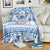 Toa Samoa Rugby Custom Blanket Uso aso uma Samoan Pattern White - Polynesian Pride