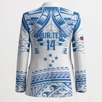 Toa Samoa Rugby Custom Blazer Uso aso uma Samoan Pattern White - Polynesian Pride