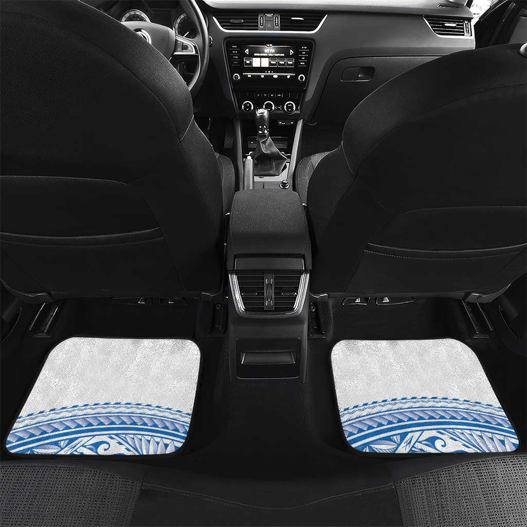 Toa Samoa Rugby Custom Car Mats Uso aso uma Samoan Pattern White - Polynesian Pride
