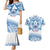 Toa Samoa Rugby Custom Couples Matching Mermaid Dress and Hawaiian Shirt Uso aso uma Samoan Pattern White - Polynesian Pride