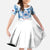 Toa Samoa Rugby Custom Family Matching Off Shoulder Maxi Dress and Hawaiian Shirt Uso aso uma Samoan Pattern White - Polynesian Pride