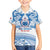 Toa Samoa Rugby Custom Family Matching Off Shoulder Maxi Dress and Hawaiian Shirt Uso aso uma Samoan Pattern White - Polynesian Pride