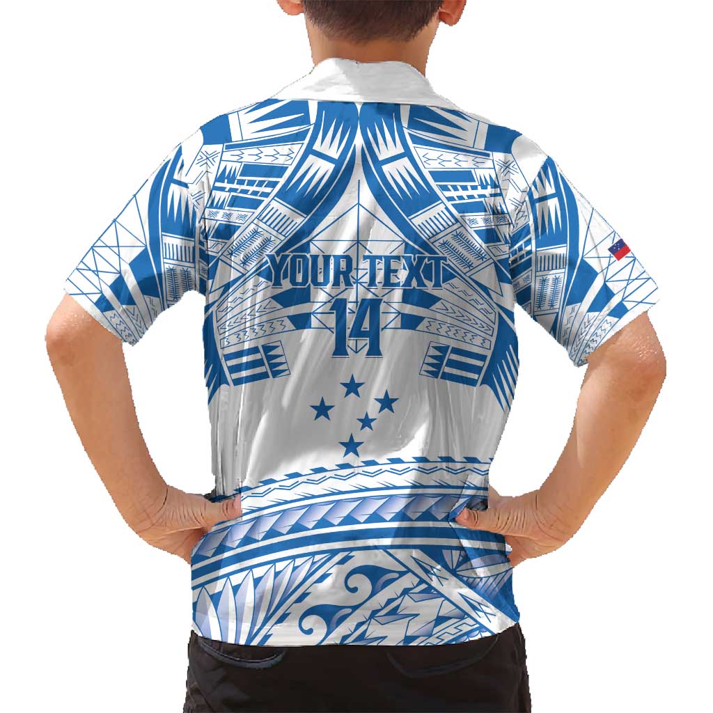 Toa Samoa Rugby Custom Family Matching Puletasi and Hawaiian Shirt Uso aso uma Samoan Pattern White - Polynesian Pride