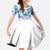 Toa Samoa Rugby Custom Family Matching Tank Maxi Dress and Hawaiian Shirt Uso aso uma Samoan Pattern White - Polynesian Pride
