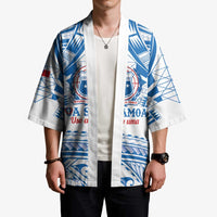 Toa Samoa Rugby Custom Kimono Uso aso uma Samoan Pattern White - Polynesian Pride
