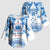 Toa Samoa Rugby Custom Kimono Sleeve Blouse Uso aso uma Samoan Pattern White - Polynesian Pride