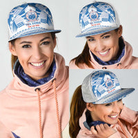 Toa Samoa Rugby Mesh Trucker Cap Uso aso uma Samoan Pattern White - Polynesian Pride