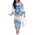 Toa Samoa Rugby Custom Off The Shoulder Long Sleeve Dress Uso aso uma Samoan Pattern White - Polynesian Pride