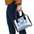Toa Samoa Rugby Custom Shoulder Handbag Uso aso uma Samoan Pattern White - Polynesian Pride