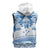 Toa Samoa Rugby Custom Sleeveless Hoodie Uso aso uma Samoan Pattern White - Polynesian Pride