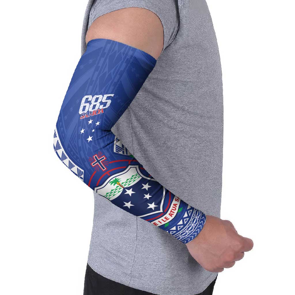 Personalised Samoa 685 Arm Sleeves Samoan Pride Coat Of Arms - Polynesian Pride