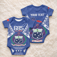 Personalised Samoa 685 Baby Onesie Samoan Pride Coat Of Arms LT14 - Polynesian Pride