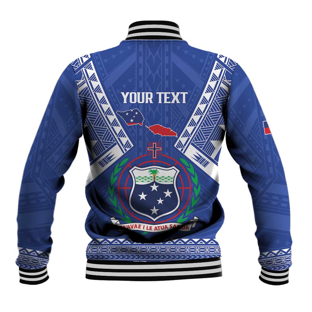 Personalised Samoa 685 Baseball Jacket Samoan Pride Coat Of Arms - Polynesian Pride