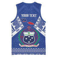 Personalised Samoa 685 Basketball Jersey Samoan Pride Coat Of Arms - Polynesian Pride