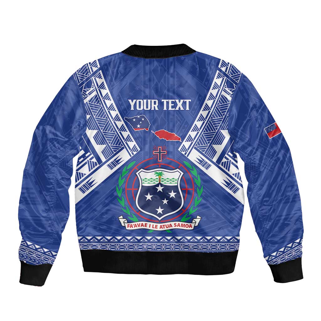 Personalised Samoa 685 Bomber Jacket Samoan Pride Coat Of Arms - Polynesian Pride