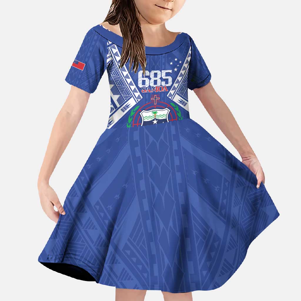 Personalised Samoa 685 Family Matching Off Shoulder Maxi Dress and Hawaiian Shirt Samoan Pride Coat Of Arms - Polynesian Pride