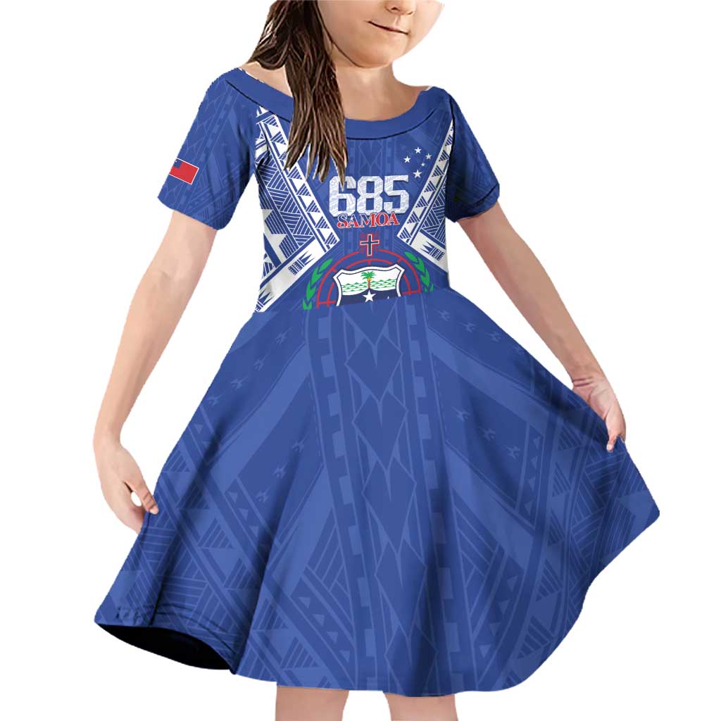 Personalised Samoa 685 Family Matching Off Shoulder Short Dress and Hawaiian Shirt Samoan Pride Coat Of Arms - Polynesian Pride