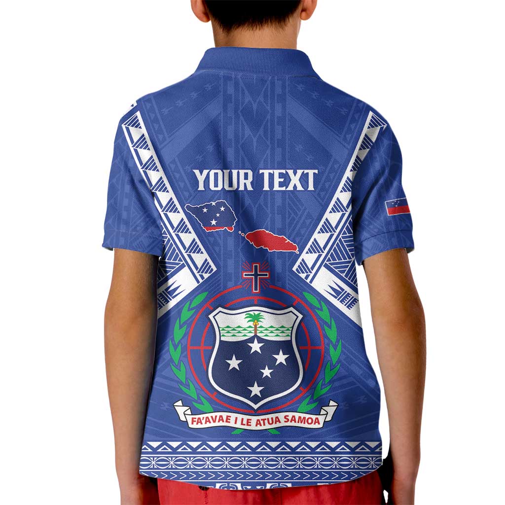 Personalised Samoa 685 Kid Polo Shirt Samoan Pride Coat Of Arms - Polynesian Pride