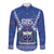 Personalised Samoa 685 Long Sleeve Button Shirt Samoan Pride Coat Of Arms - Polynesian Pride