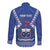 Personalised Samoa 685 Long Sleeve Button Shirt Samoan Pride Coat Of Arms - Polynesian Pride