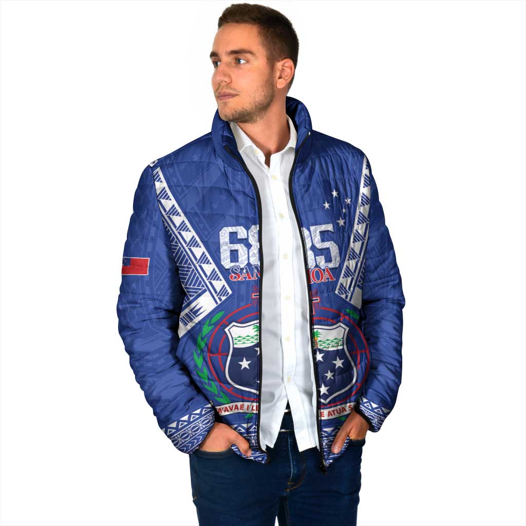 Personalised Samoa 685 Padded Jacket Samoan Pride Coat Of Arms - Polynesian Pride