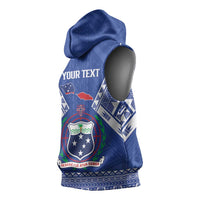 Personalised Samoa 685 Sleeveless Hoodie Samoan Pride Coat Of Arms - Polynesian Pride