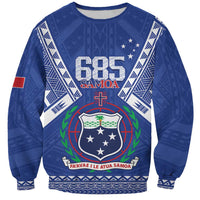 Personalised Samoa 685 Sweatshirt Samoan Pride Coat Of Arms - Polynesian Pride