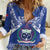 Personalised Samoa 685 Women Casual Shirt Samoan Pride Coat Of Arms - Polynesian Pride