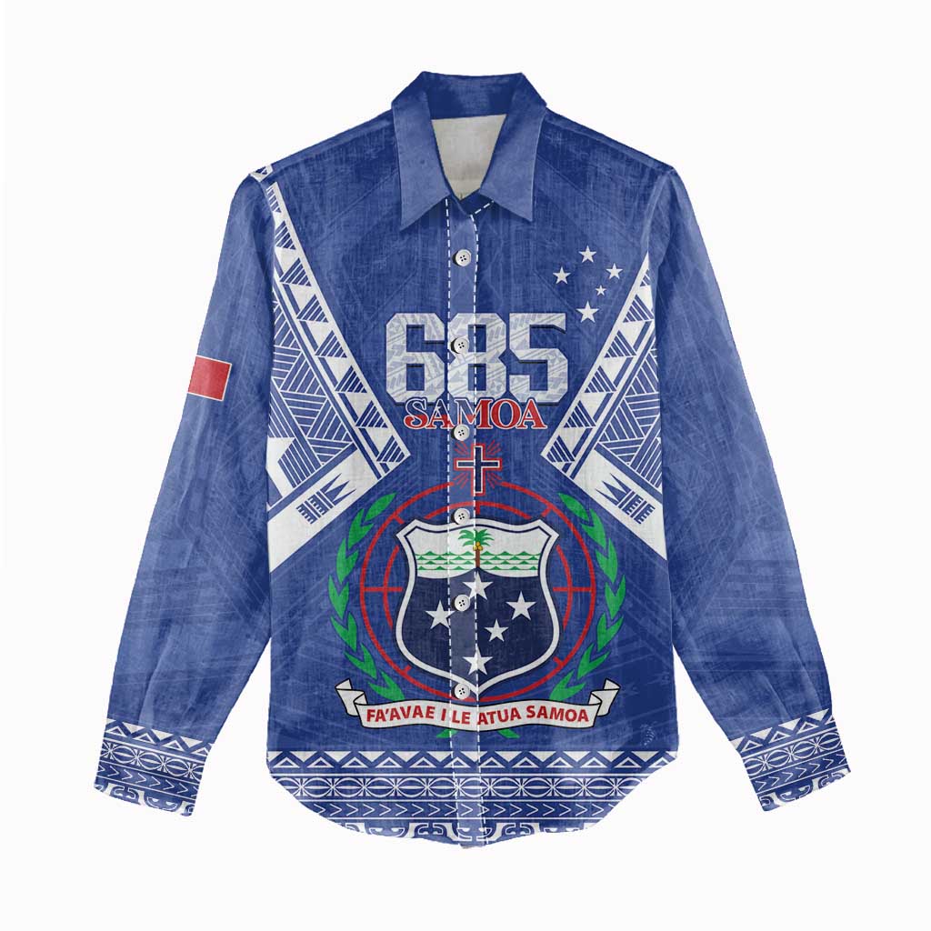 Personalised Samoa 685 Women Casual Shirt Samoan Pride Coat Of Arms - Polynesian Pride