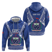Personalised Samoa 685 Zip Hoodie Samoan Pride Coat Of Arms - Polynesian Pride