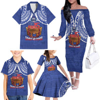 Toa Samoa Rugby Family Matching Off The Shoulder Long Sleeve Dress and Hawaiian Shirt 685 Pride Tanoa Ula Fala - Polynesian Pride