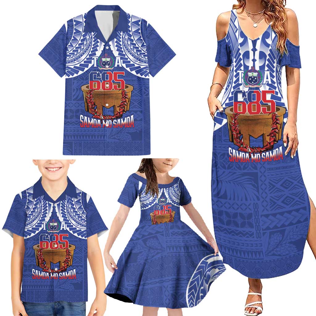 Toa Samoa Rugby Family Matching Summer Maxi Dress and Hawaiian Shirt 685 Pride Tanoa Ula Fala - Polynesian Pride