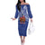 Toa Samoa Rugby Off The Shoulder Long Sleeve Dress 685 Pride Tanoa Ula Fala - Polynesian Pride