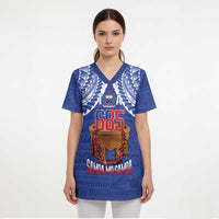 Toa Samoa Rugby Scrub Top 685 Pride Tanoa Ula Fala - Polynesian Pride