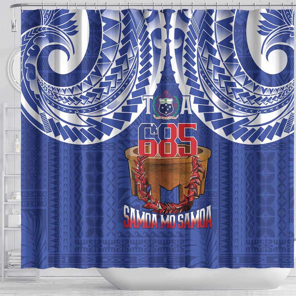 Toa Samoa Rugby Shower Curtain 685 Pride Tanoa Ula Fala - Polynesian Pride