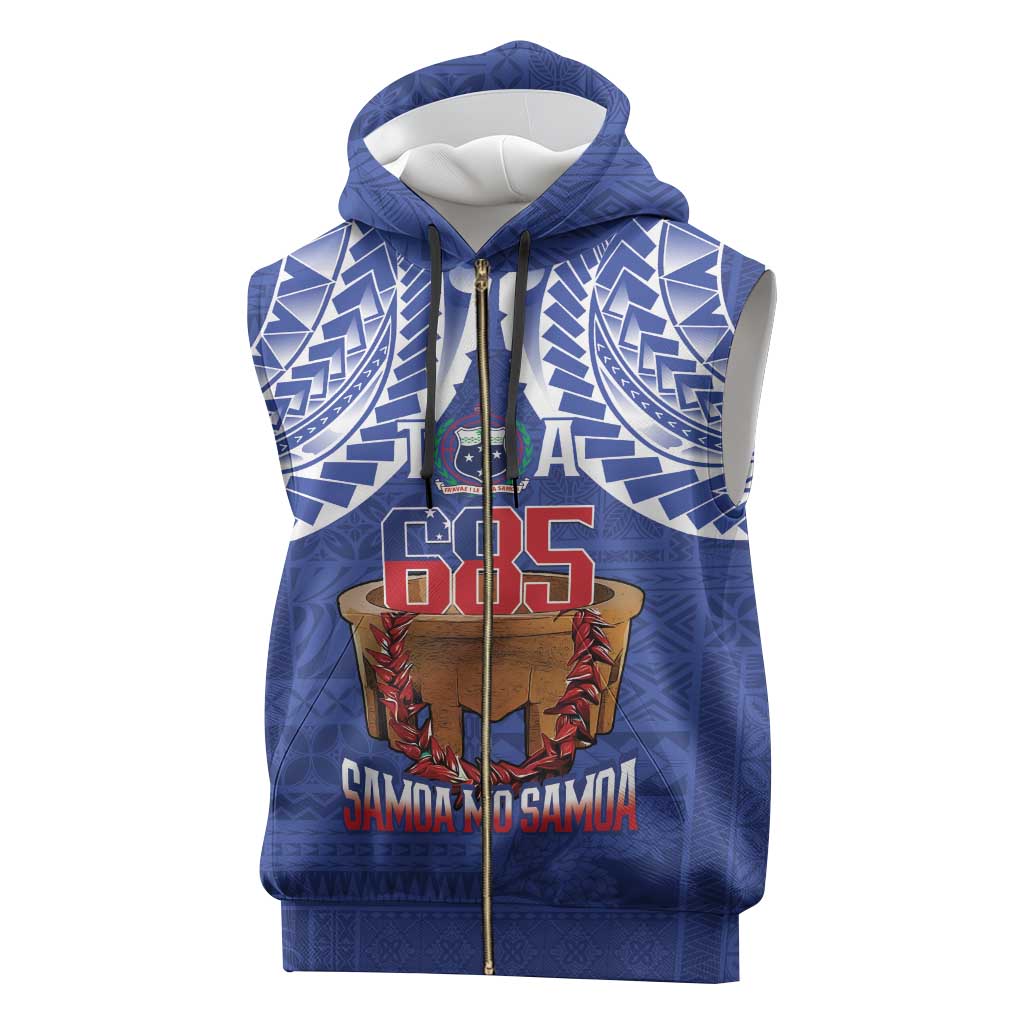 Toa Samoa Rugby Sleeveless Zip Hoodie 685 Pride Tanoa Ula Fala - Polynesian Pride