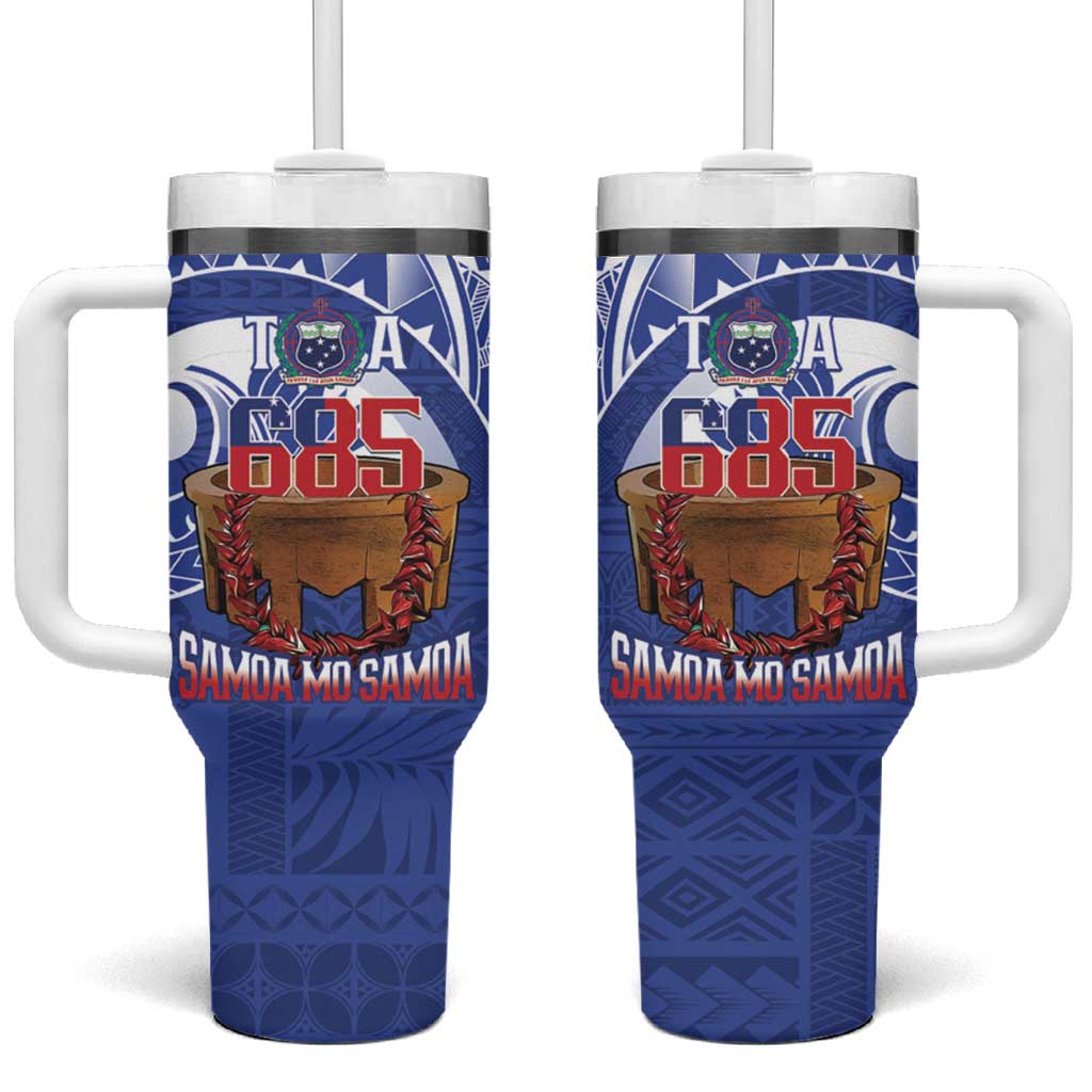 Toa Samoa Rugby Tumbler With Handle 685 Pride Tanoa Ula Fala - Polynesian Pride