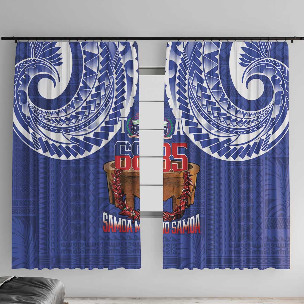 Toa Samoa Rugby Window Curtain 685 Pride Tanoa Ula Fala - Polynesian Pride